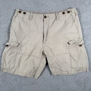 Vintage Polo Ralph Lauren Cargo Shorts Mens 38 Polo Chino cotton Beige‎ 9"  Y2K